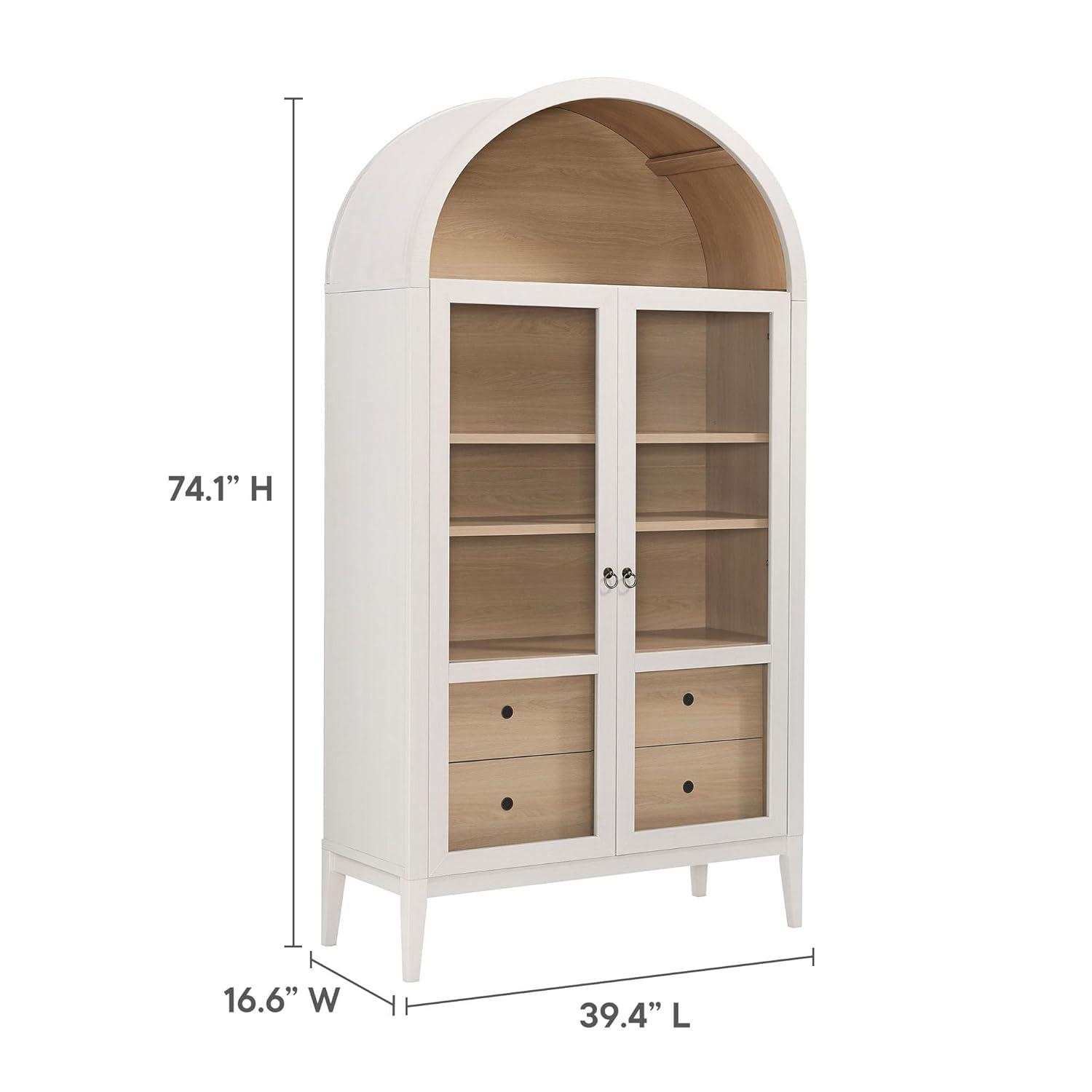 Modway Nolan 74" Tall Arched Storage Display Cabinet