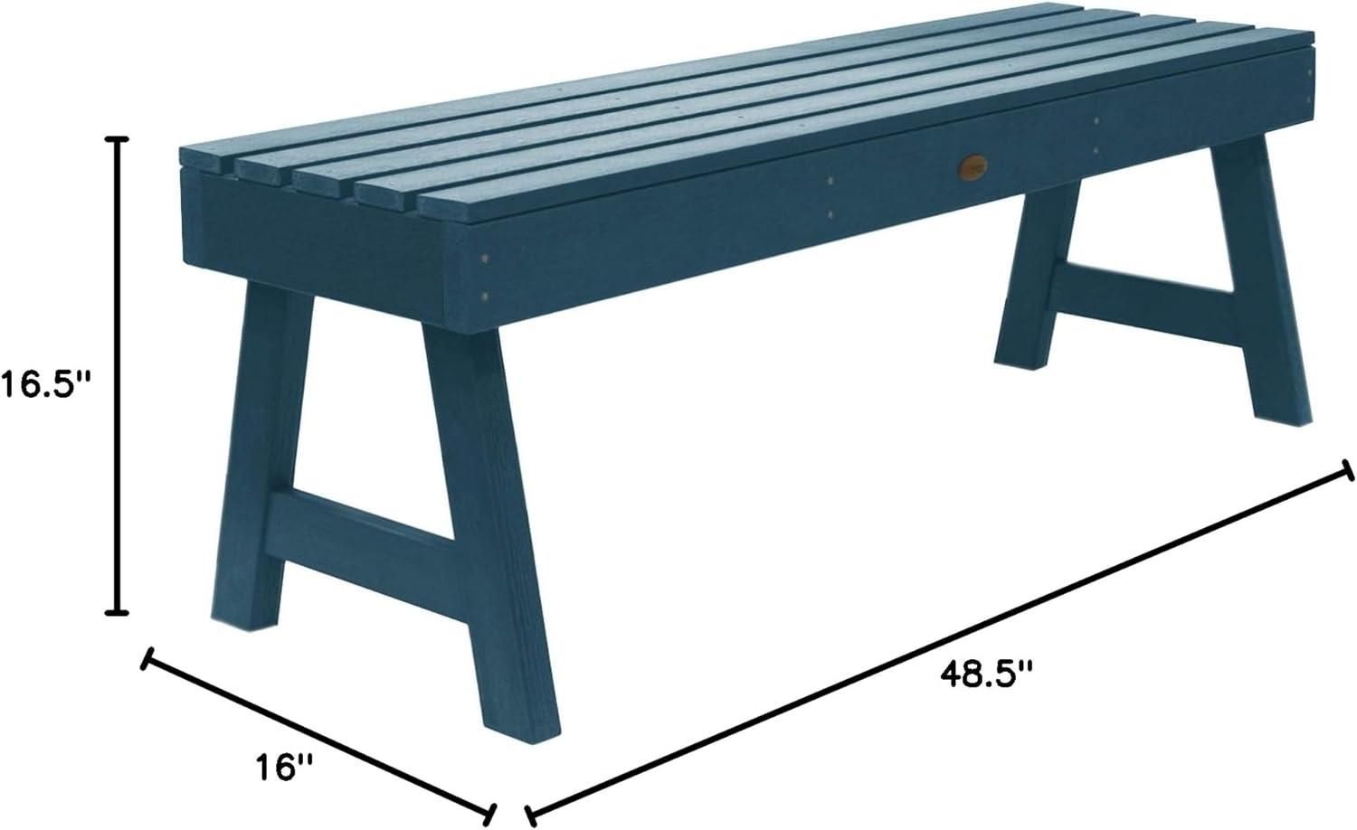 Highwood Weatherly 4-ft Picnic Bench - 2-Person, Eco-friendly, Synthetic Wood