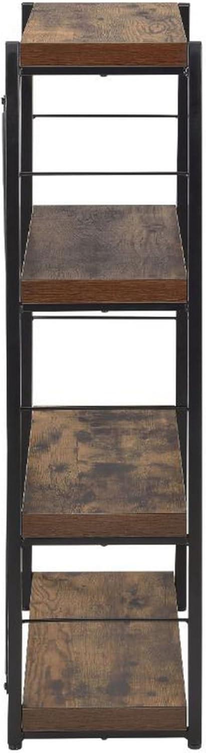 Bob 4 Shelf Wooden Bookcase In Weathered Oak