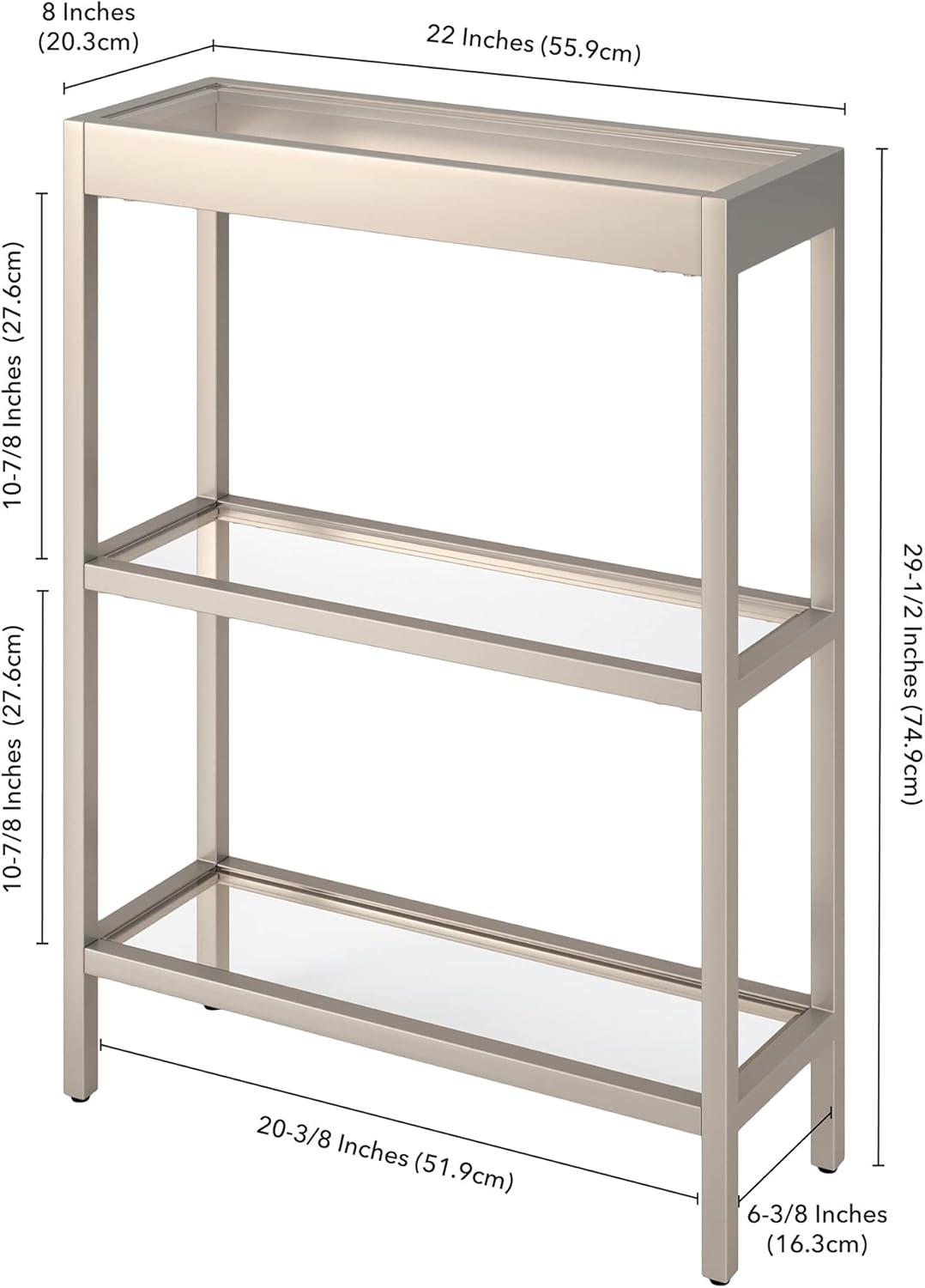 22 in. Brass Finish Console Table - Henn&Hart