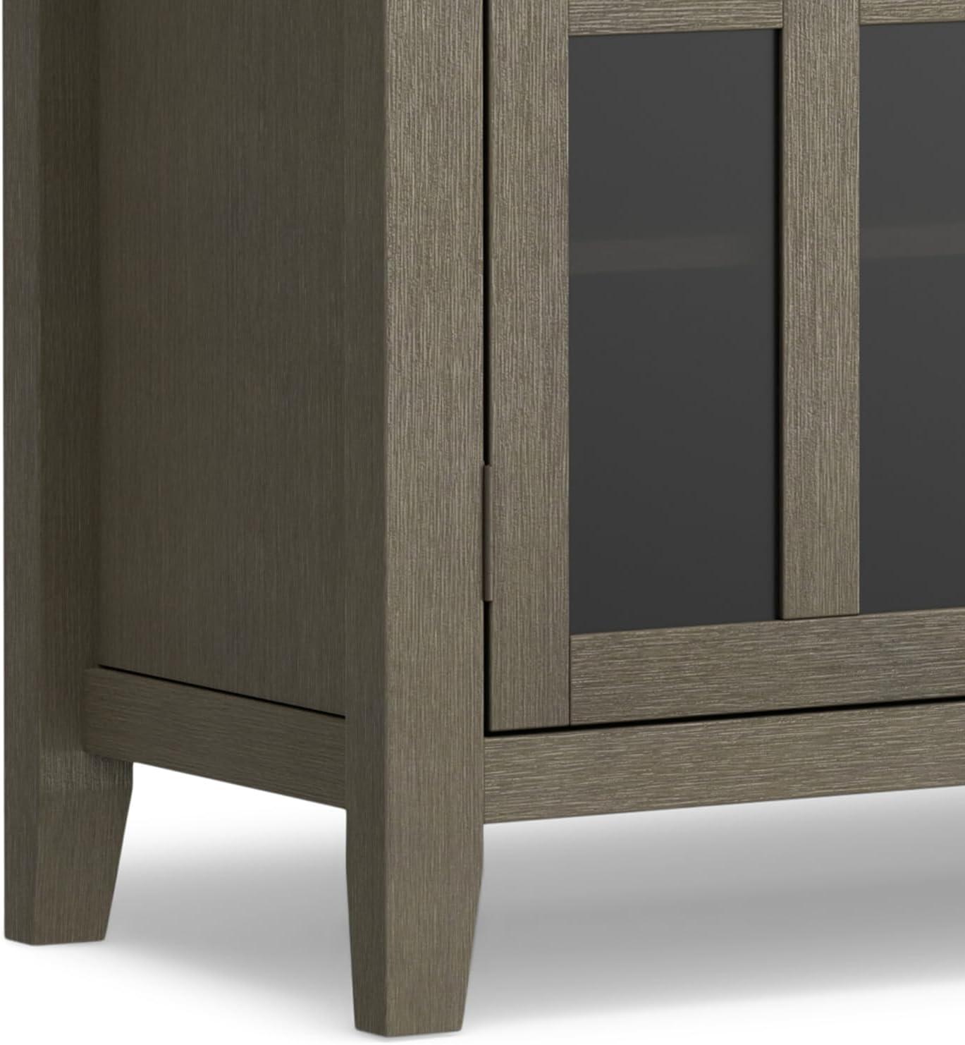 Artisan Wood 53" Transitional TV Media Stand in Farmhouse Gray For TVs up to 60"