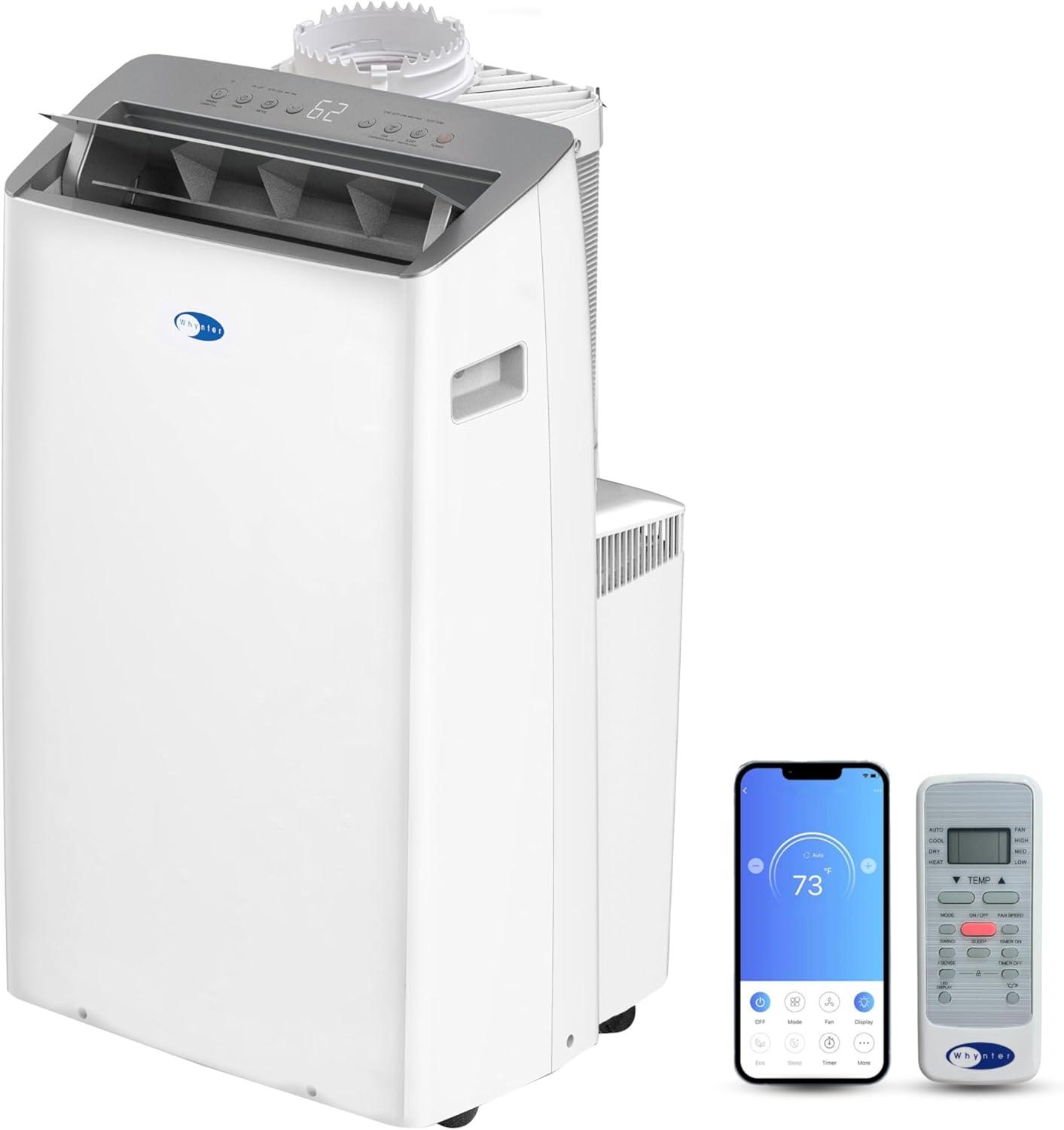 Whynter 14,000 BTU White Portable AC with Heater and Wi-Fi