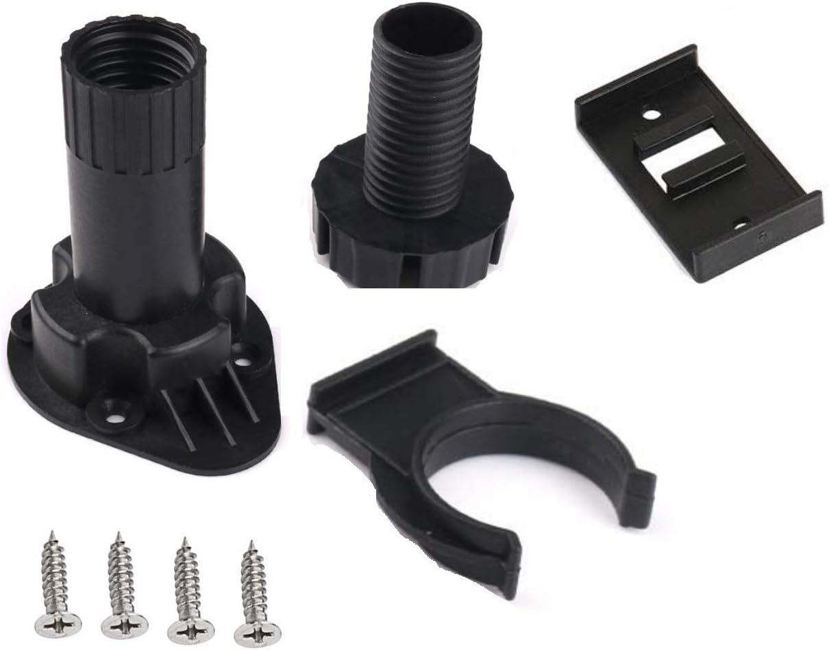 Adjustable Black PP Cabinet Leveling Legs (4.52"-6.29") - 4 Pack