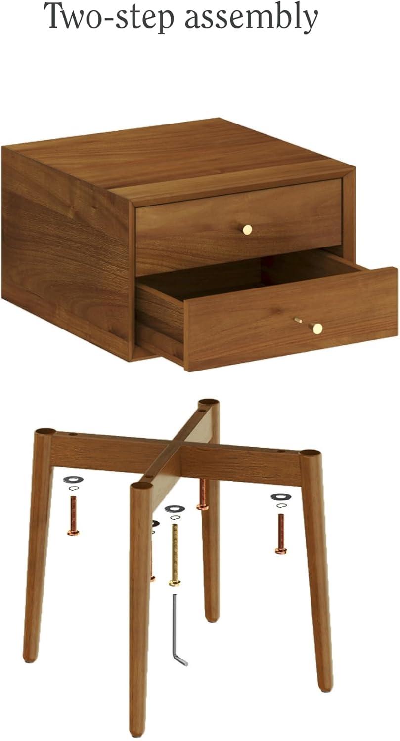 Nathan James Set of 2 Harper Nightstand Brown