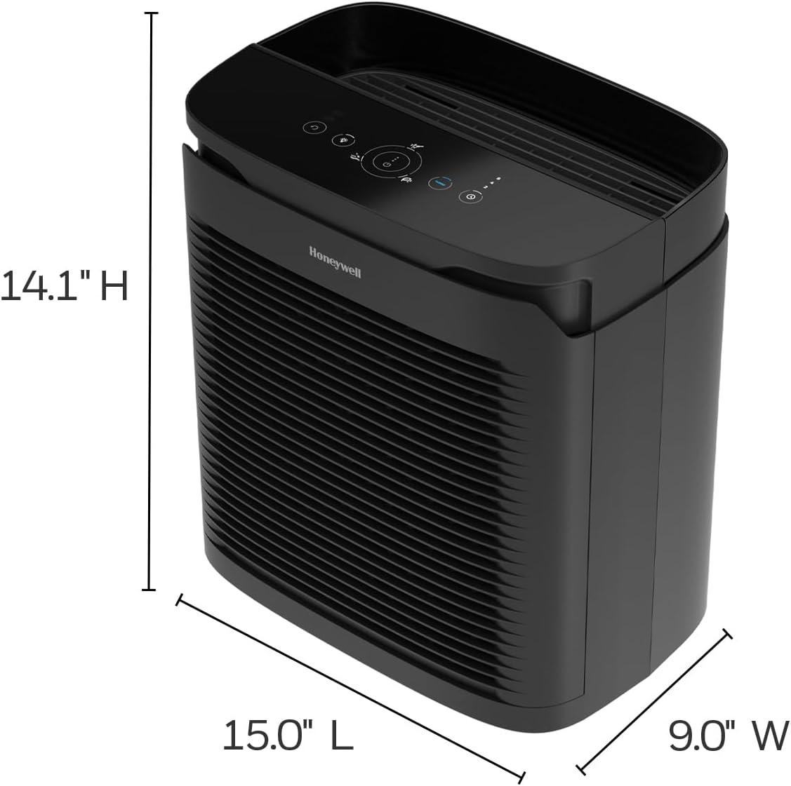 Honeywell Black HEPA Air Purifier for Medium-Large Rooms