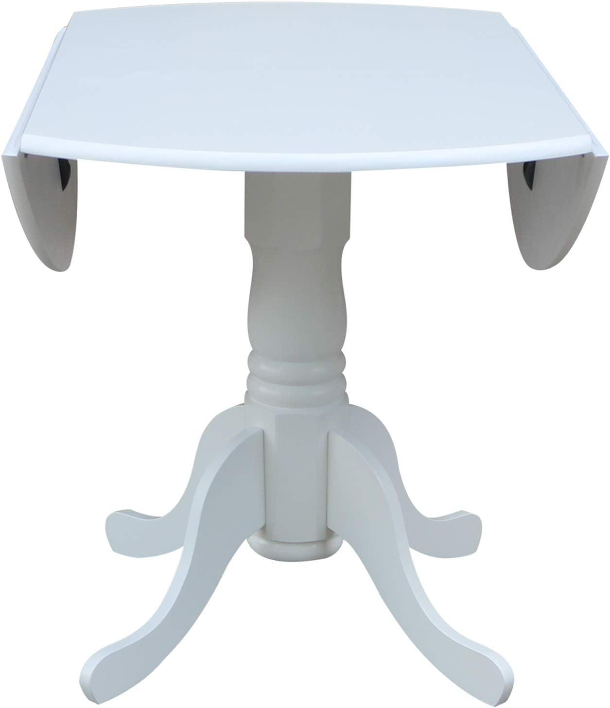 42" Mason Round Dual Drop Leaf Dining Table - International Concepts