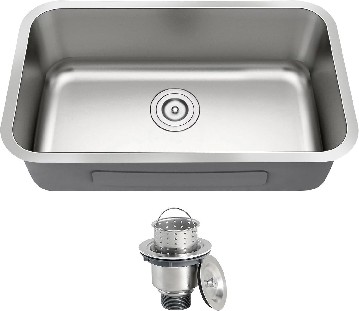 30.5'' Stainless Steel Single Bowl Drop-in Kitchen Sink