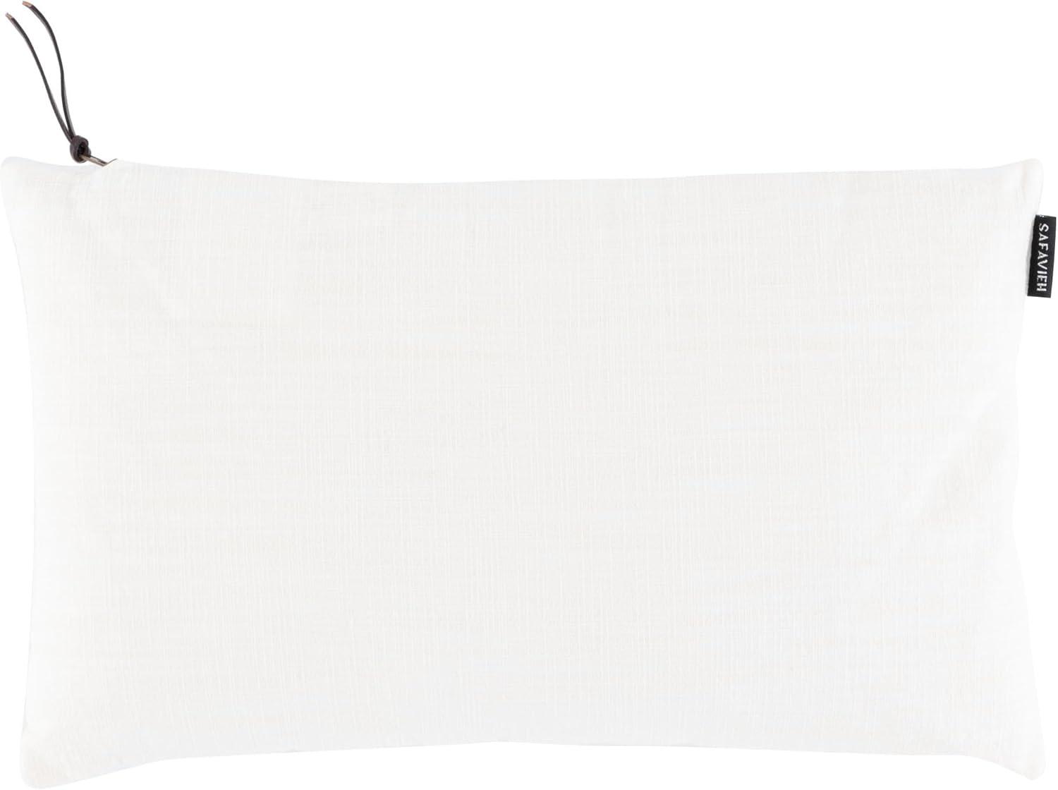 SAFAVIEH Idalena Solid Pillow, 18" x 18", White