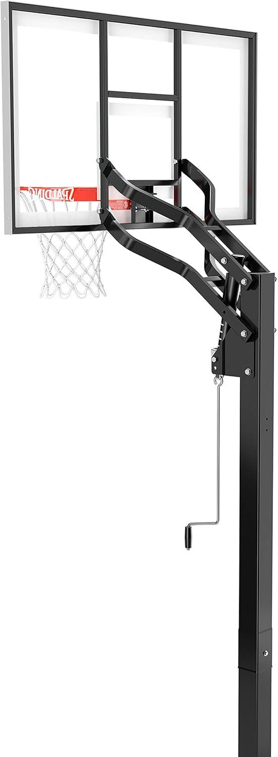 Spalding 60 In. Tempered Glass U-Turn® In Ground Basketball Systems Hoop