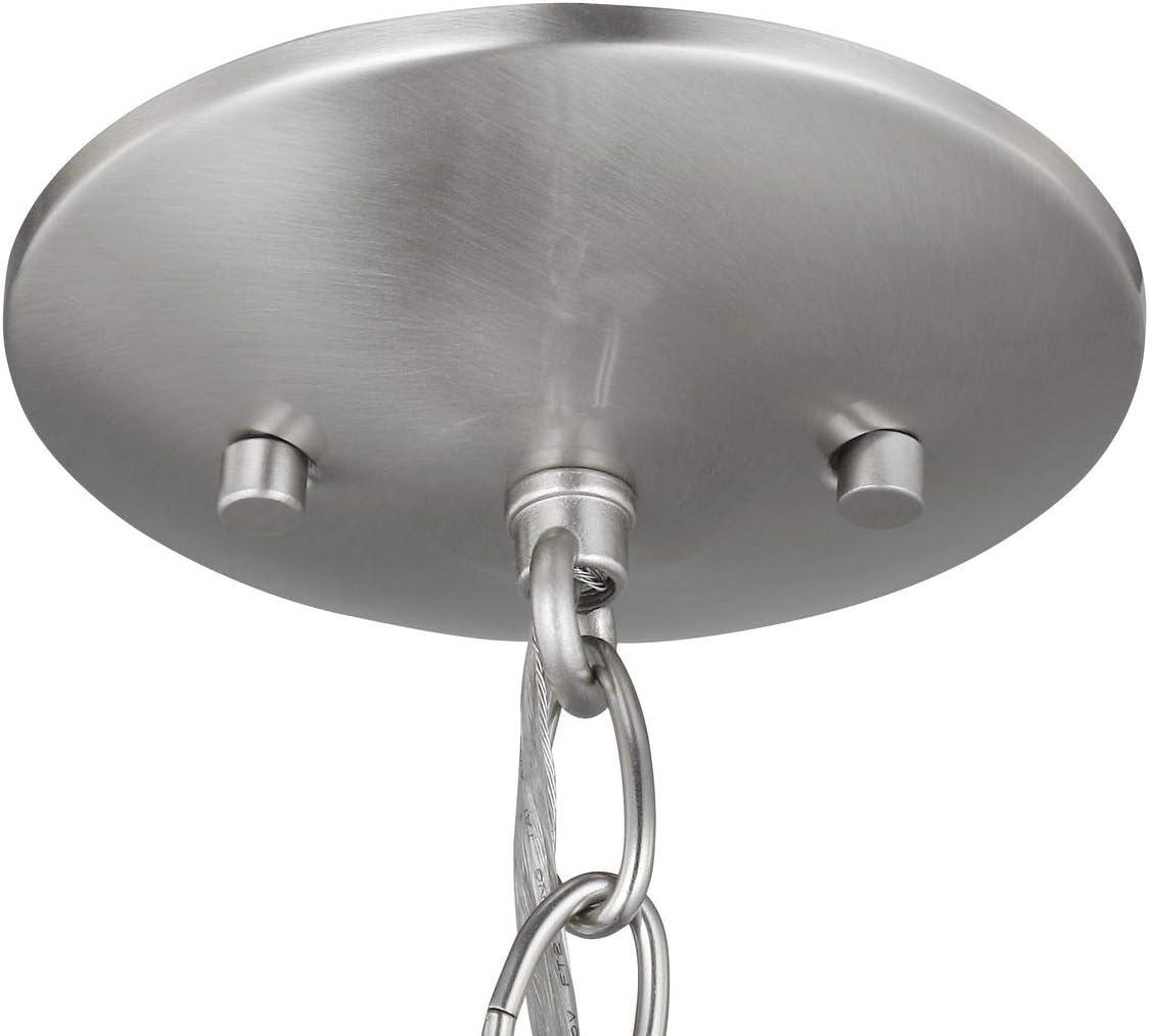Progress Lighting, Angelic, 1-Light Mini-Pendant, Brushed Nickel, Etched Glass Shade