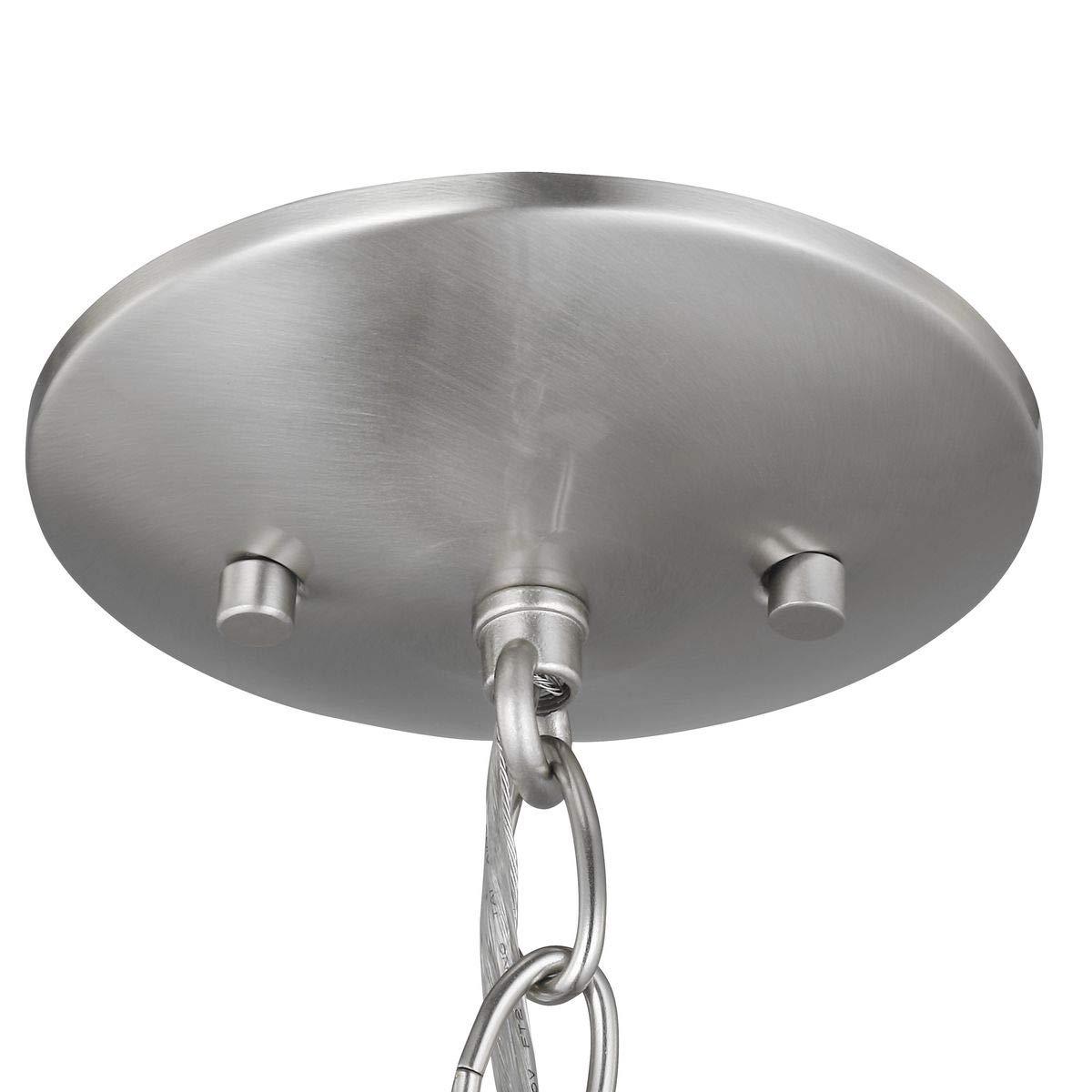 Progress Lighting, Angelic, 1-Light Mini-Pendant, Brushed Nickel, Etched Glass Shade