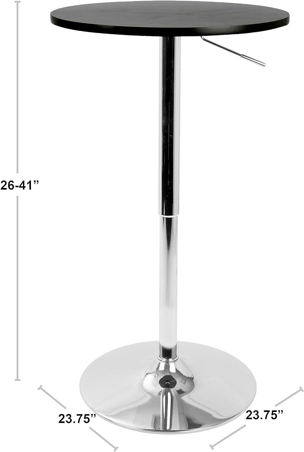 Furniture Modern Contemporary Adjustable Bar Table - Clear