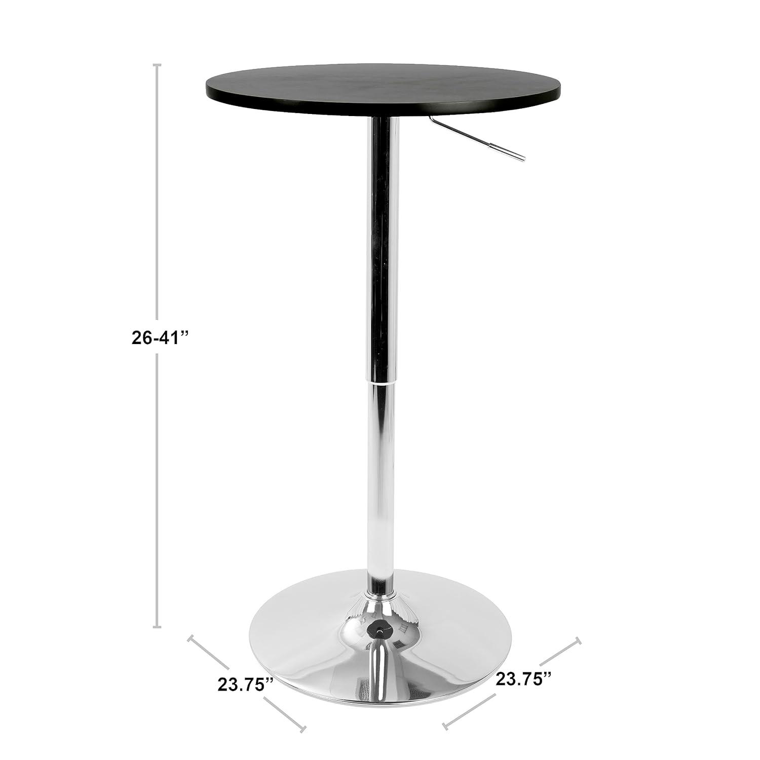Furniture Modern Contemporary Adjustable Bar Table - Clear