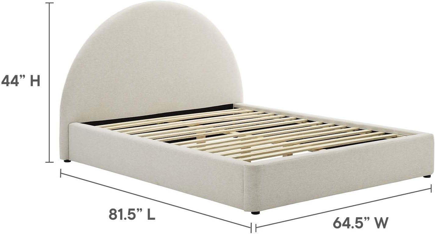 Modway Resort Performance Velvet Arched Round Platform Bed