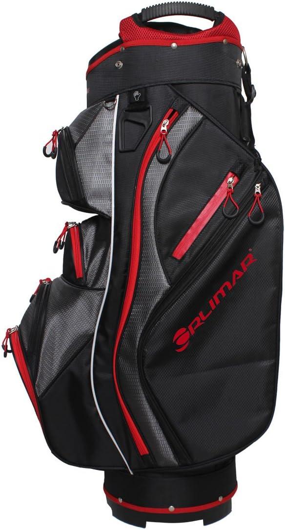 Orlimar Golf CRX Cooler Cart Bag 15-Way Top - Black / Red / Charcoal