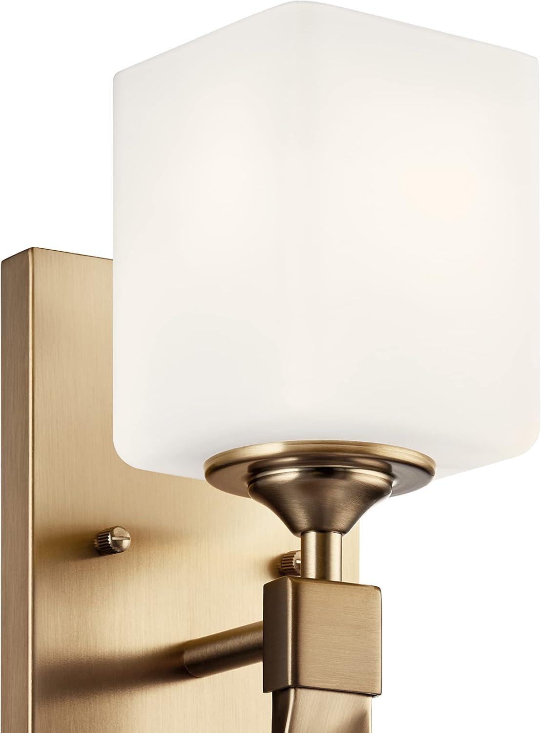 Champagne Bronze 5'' Dimmable Wall Sconce with Satin Etched Opal Glass