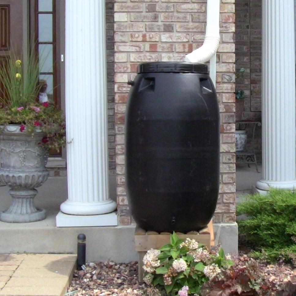 UpCycle Products 55 Gallon Black Rain Barrel