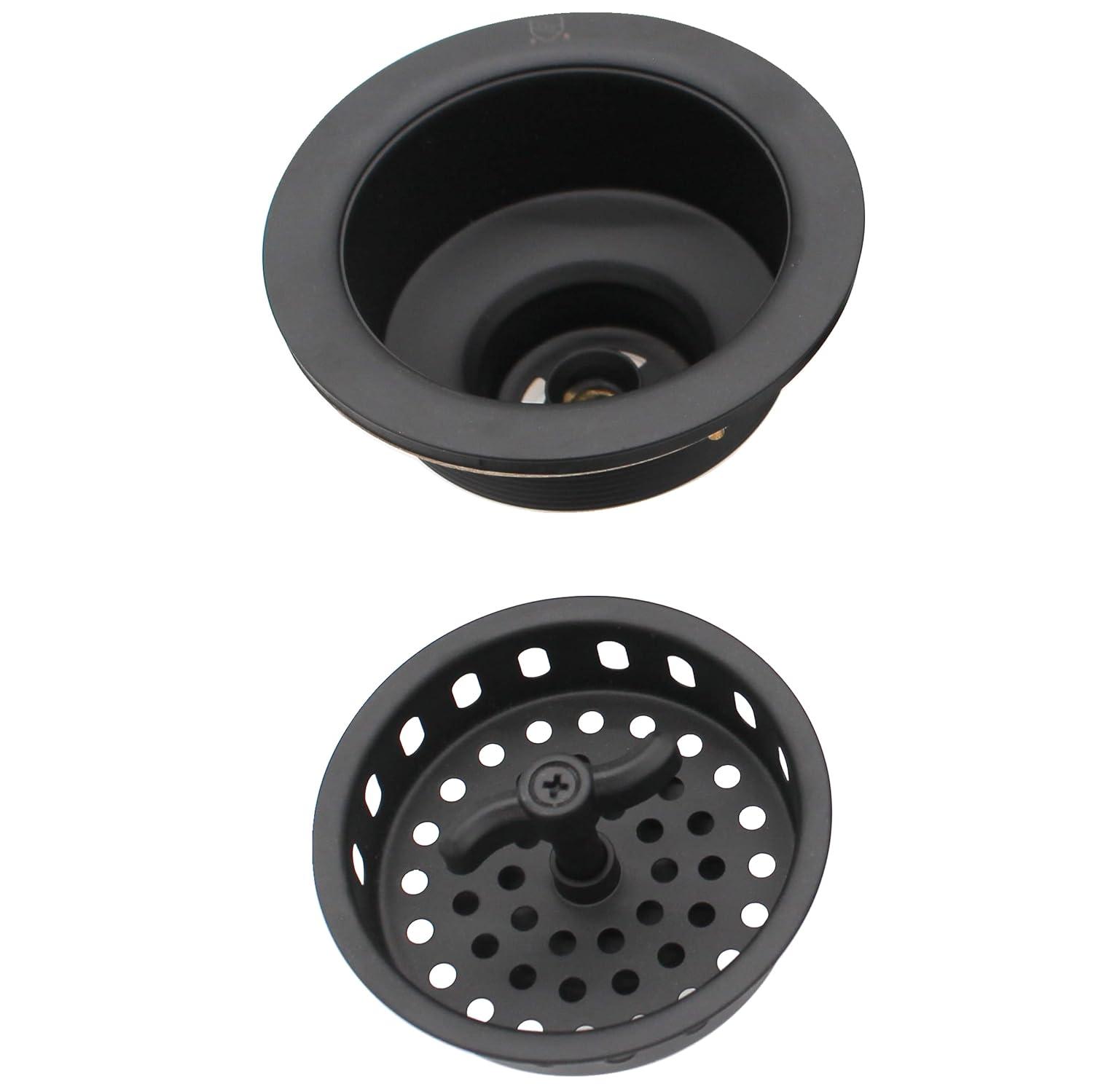 3-1/2" Wing Nut Twist Style Kitchen Sink Basket Strainer