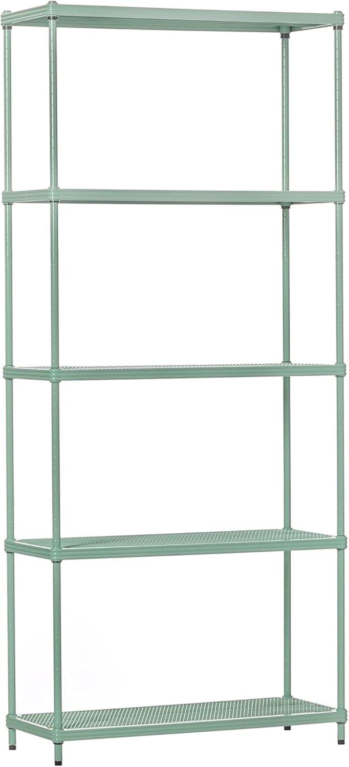 Design Ideas MeshWorks 5 Tier Metal Storage Shelving Unit Rack Bookshelf