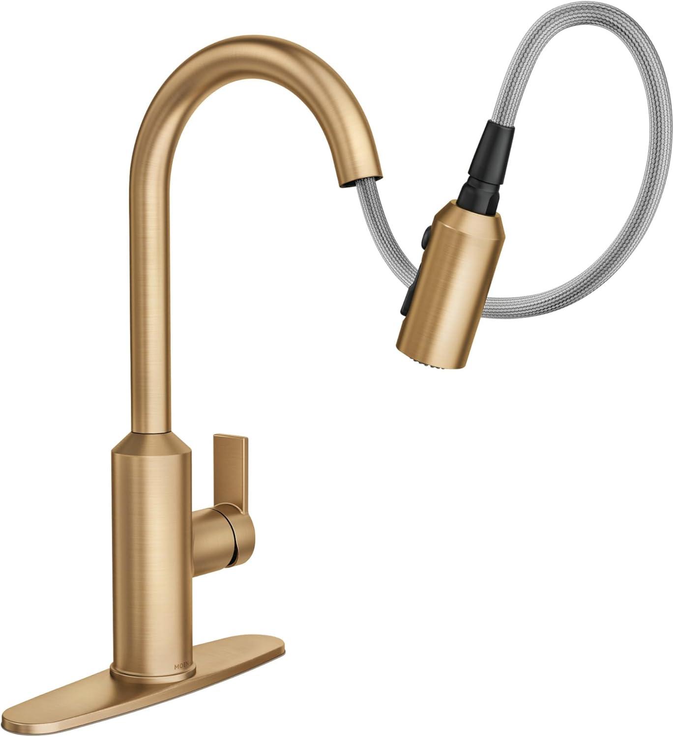 Brushed Nickel Single-Handle Pull-Out Spray Kitchen Faucet