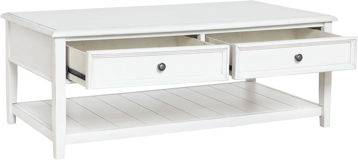 Signature Design by Ashley Contemporary Kanwyn Coffee Table, Whitewash