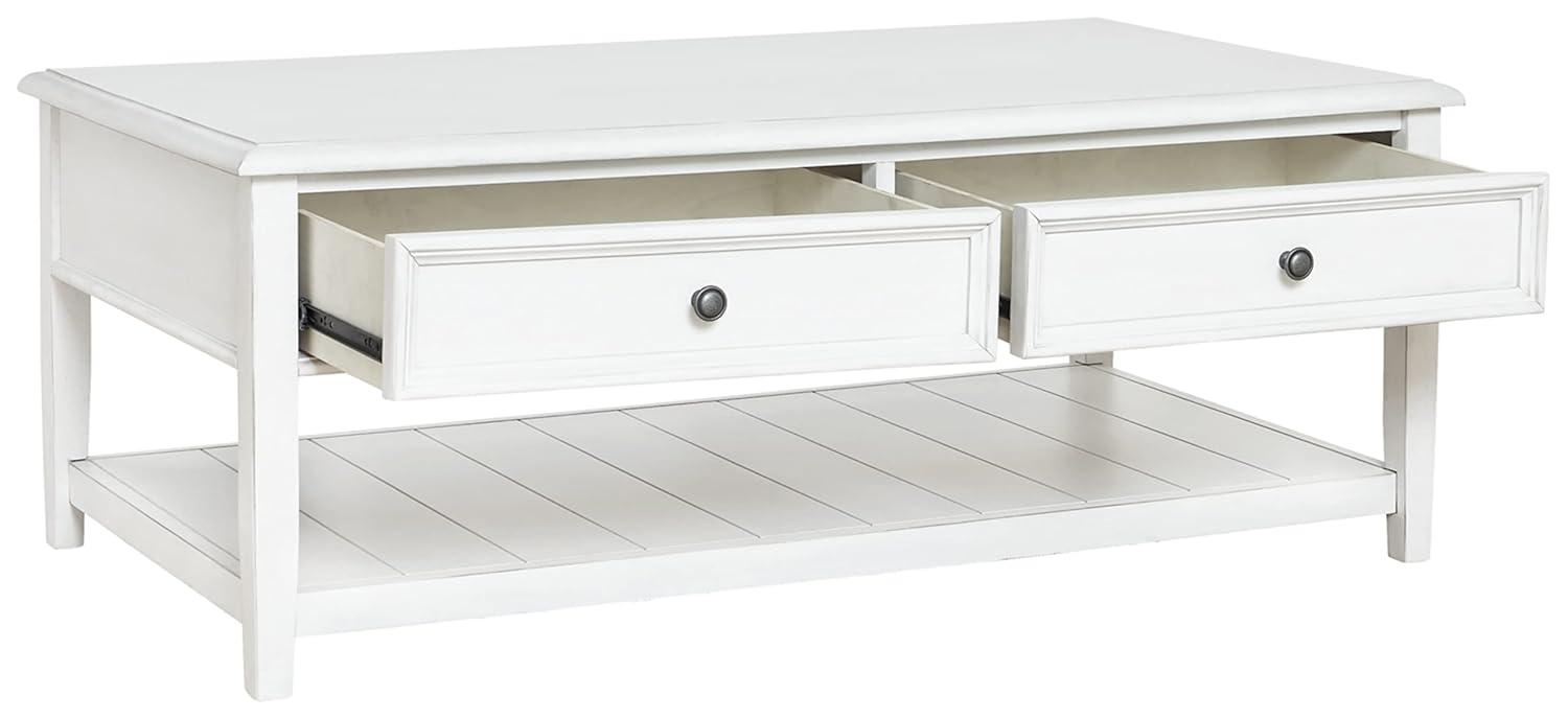 Signature Design by Ashley Contemporary Kanwyn Coffee Table, Whitewash
