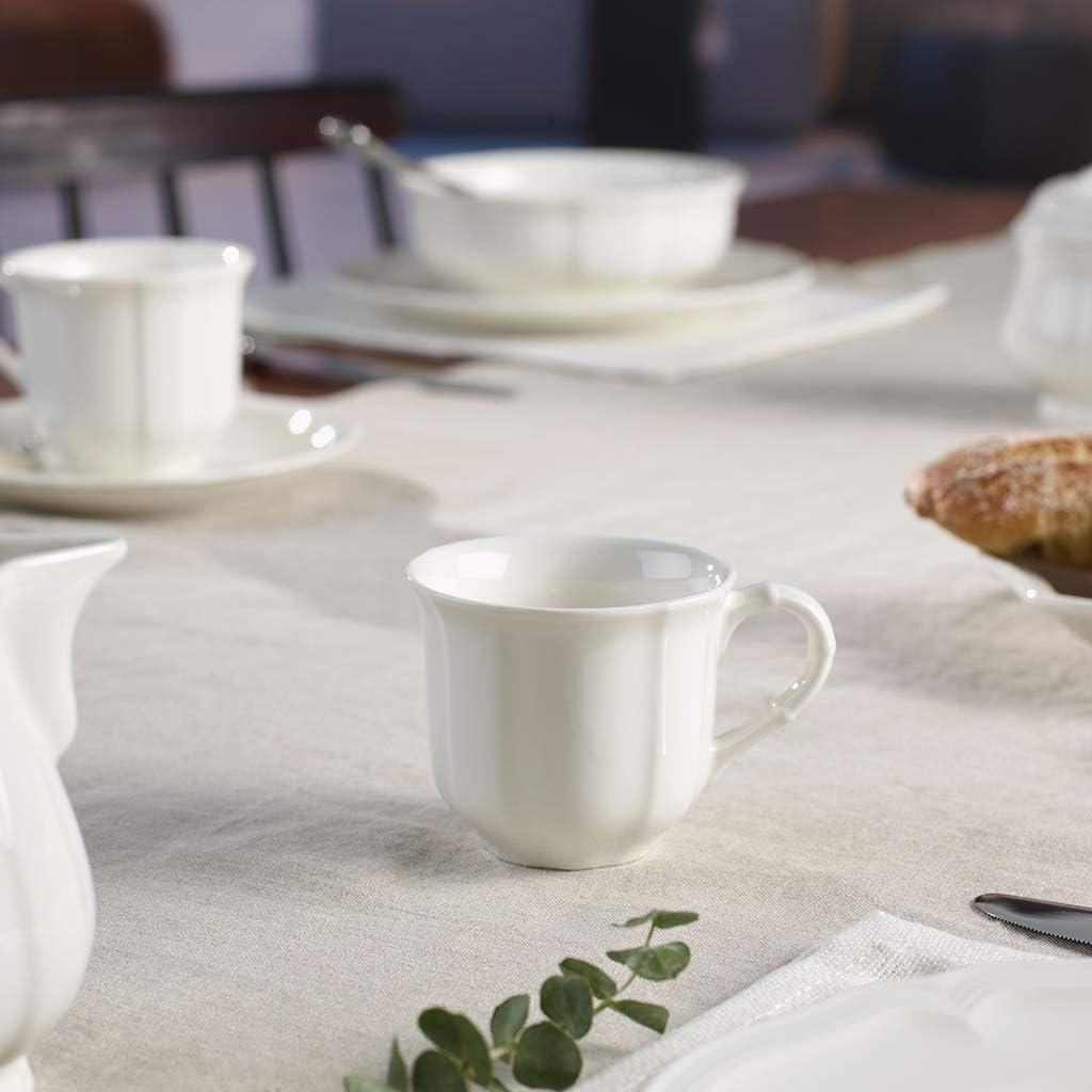 White Ceramic Espresso Cup with Saucer