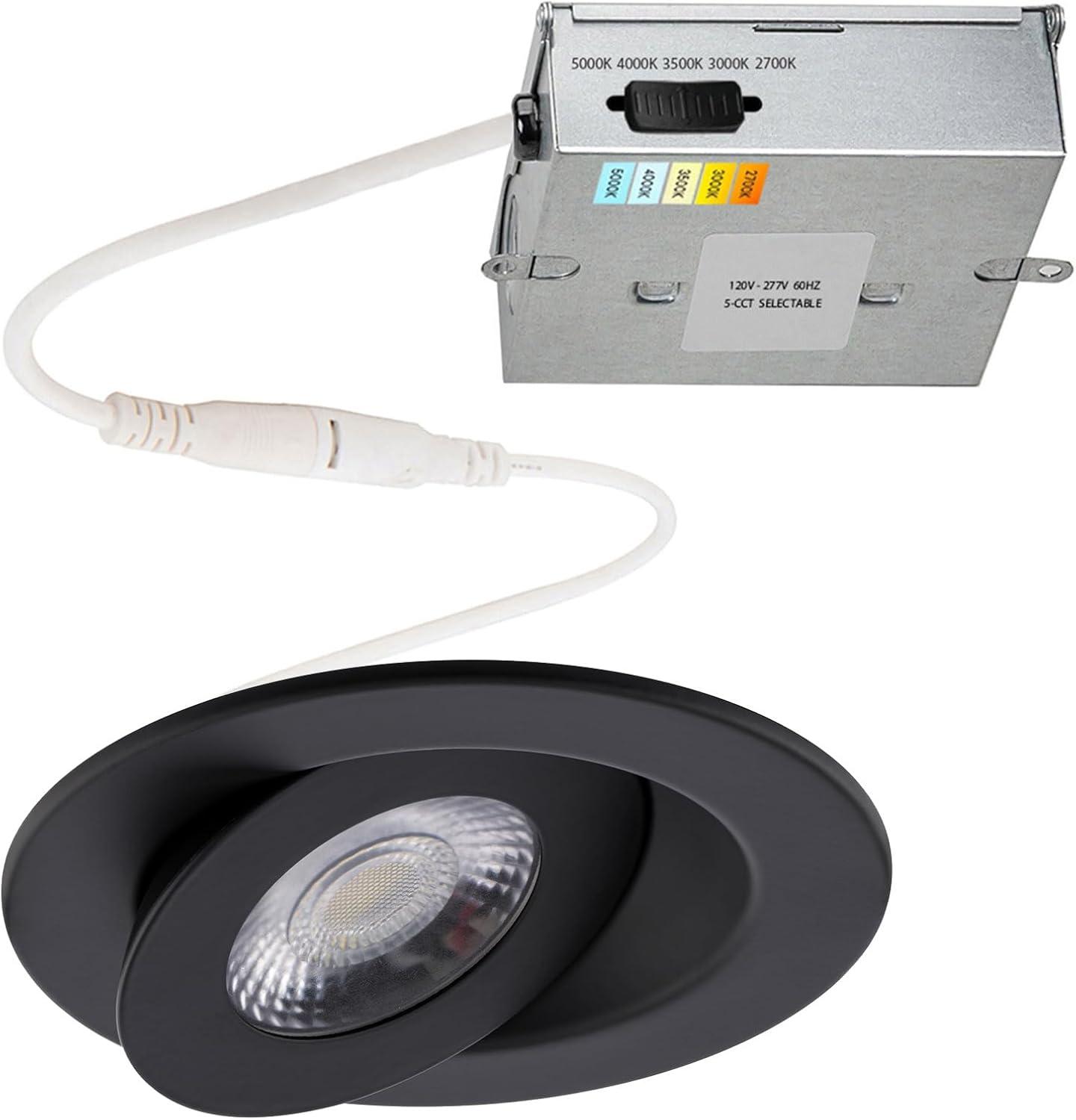 Black Adjustable LED Indoor/Outdoor Recessed Light Kit