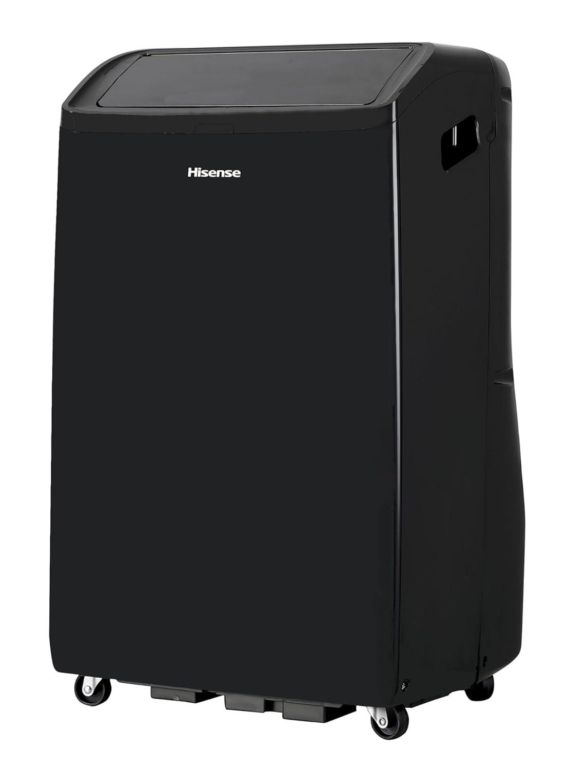 HiSense Hisense 10,000 BTU Smart Portable Inverter Air Conditioner with Quiet, High Efficiency Operation and Wi-fi Controls, AC Unit for Apartment, Living Room, Medium Rooms up to 450 Square Feet in Black