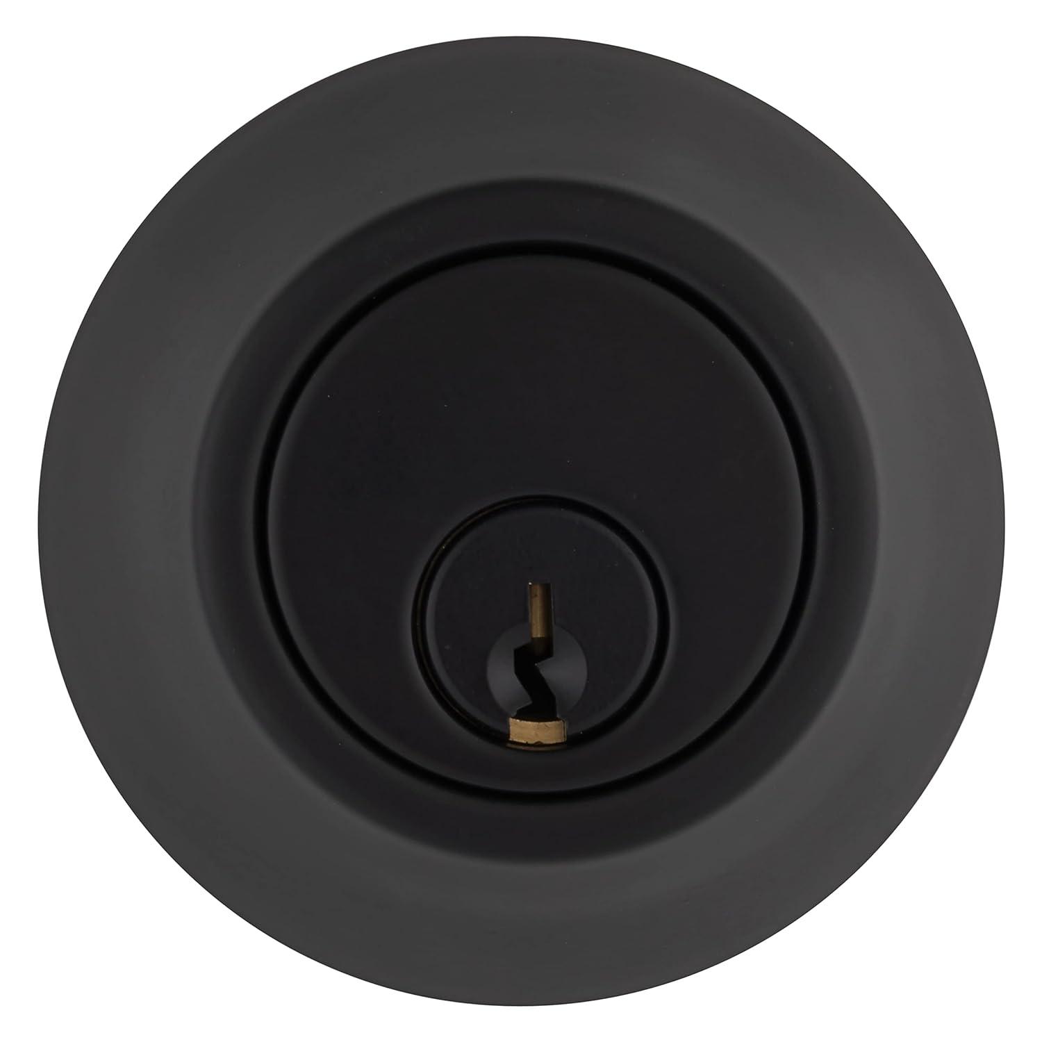 BRINKS Commercial - Single Cylinder Deadbolt Lock, Matte Black Finish - Meets ANSI Grade 1 Standards and has 3-Hour UL Fire Rating