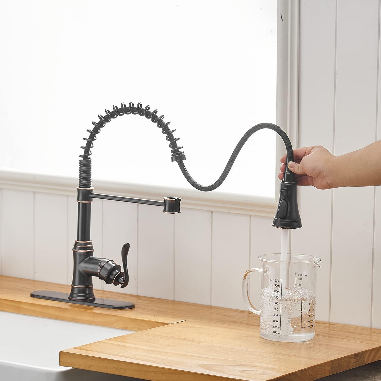 Single Handle 3 Spray Pull Down Sprayer Kitchen Faucet