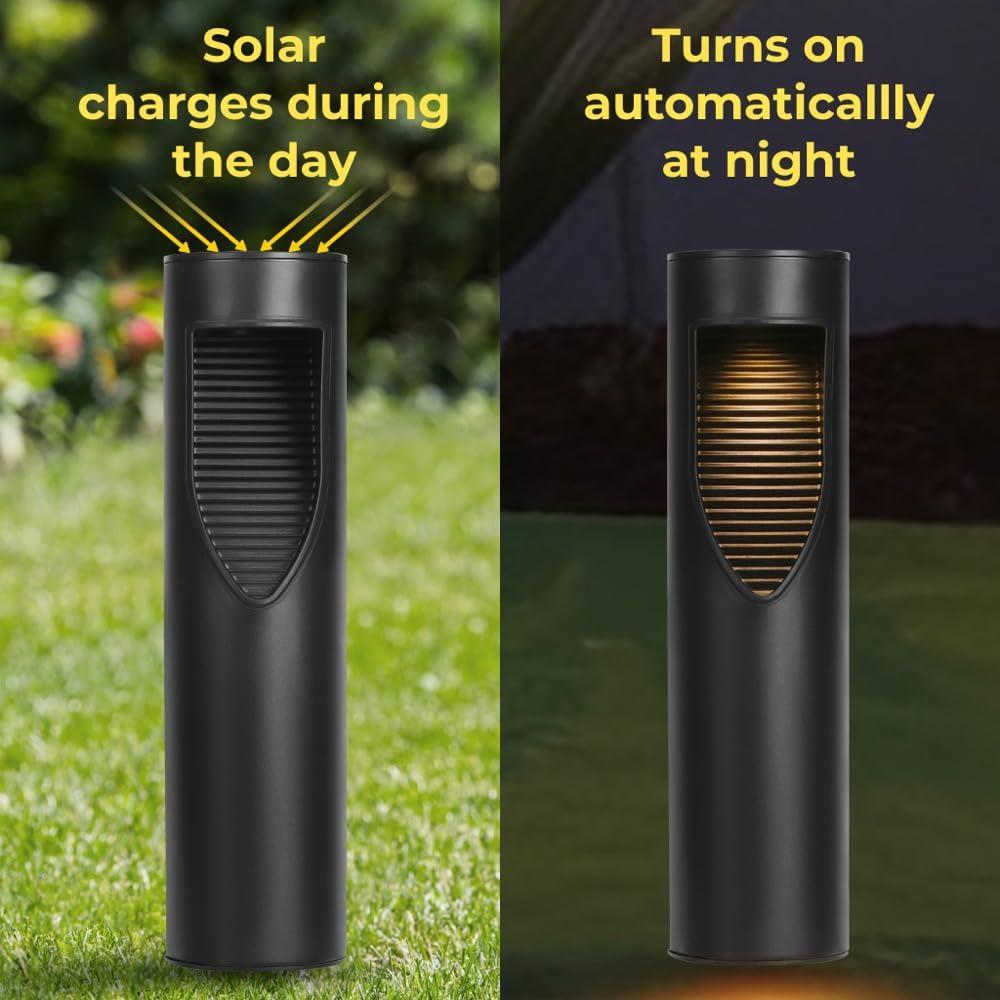 12.2" Solar Bollard LED Pathway Light