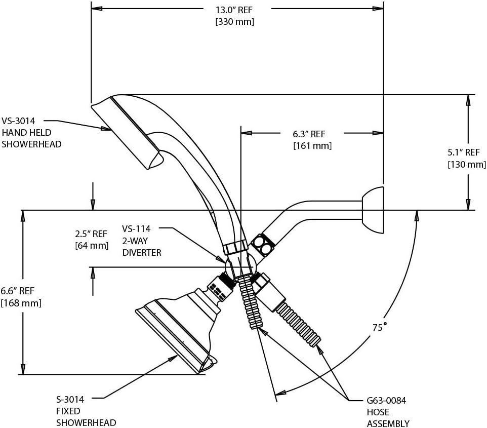 Speakman Caspian 3-Settings Polished Chrome 3.78-in Round Dual/Combo Shower Head 2.5 GPM