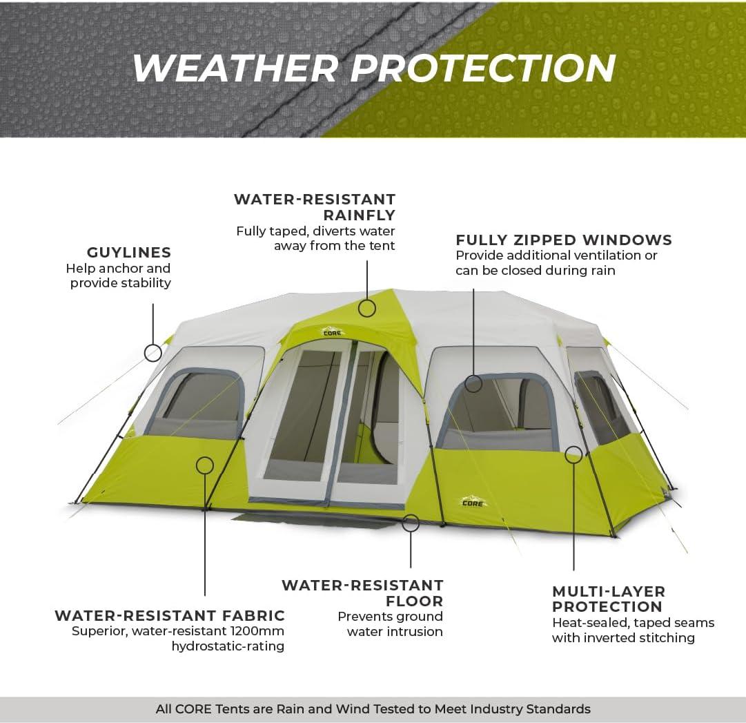 Core Equipment Instant Cabin 12 Person Tent