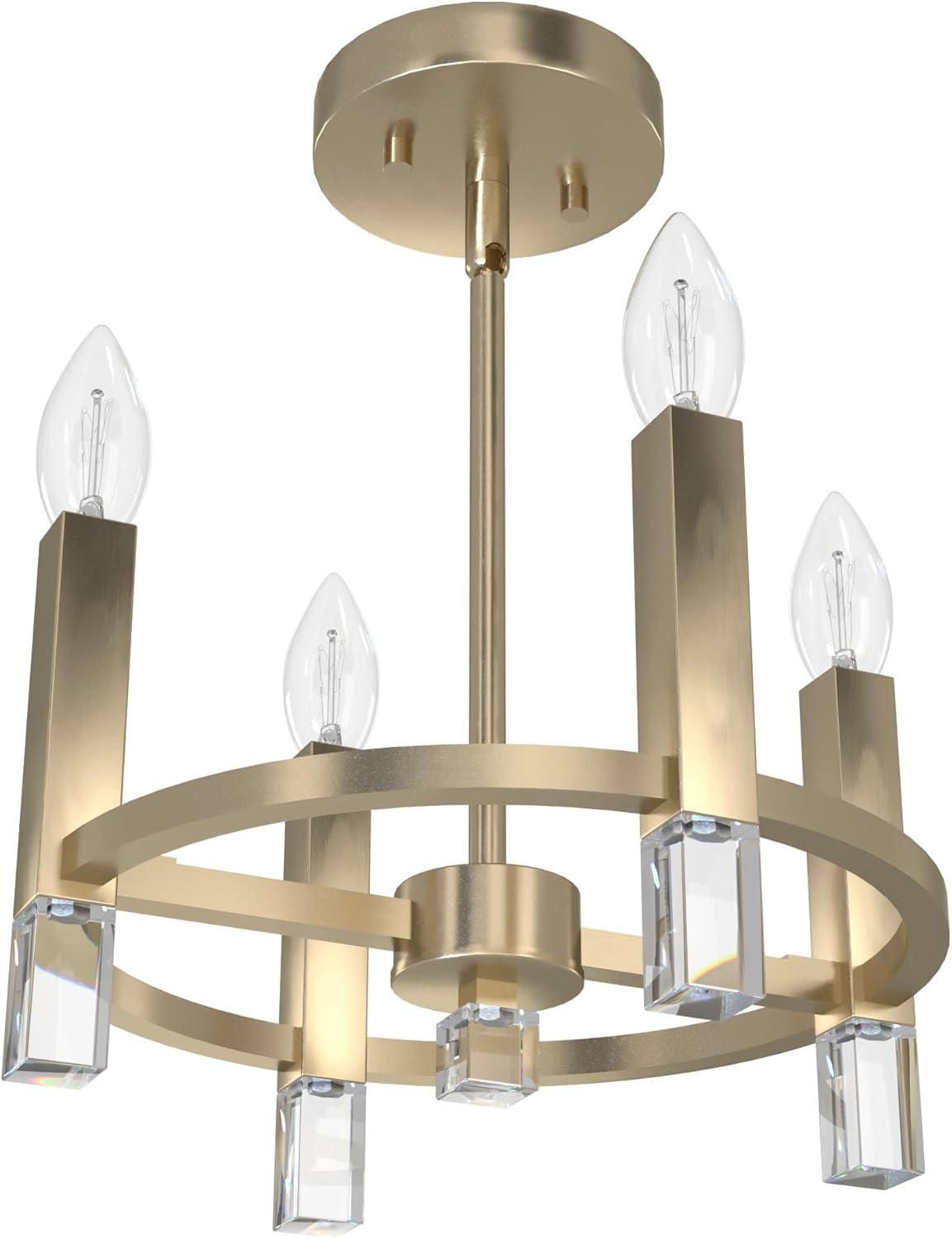 Alturas Gold Semi-Flush Ceiling Light for Indoor/Outdoor Use