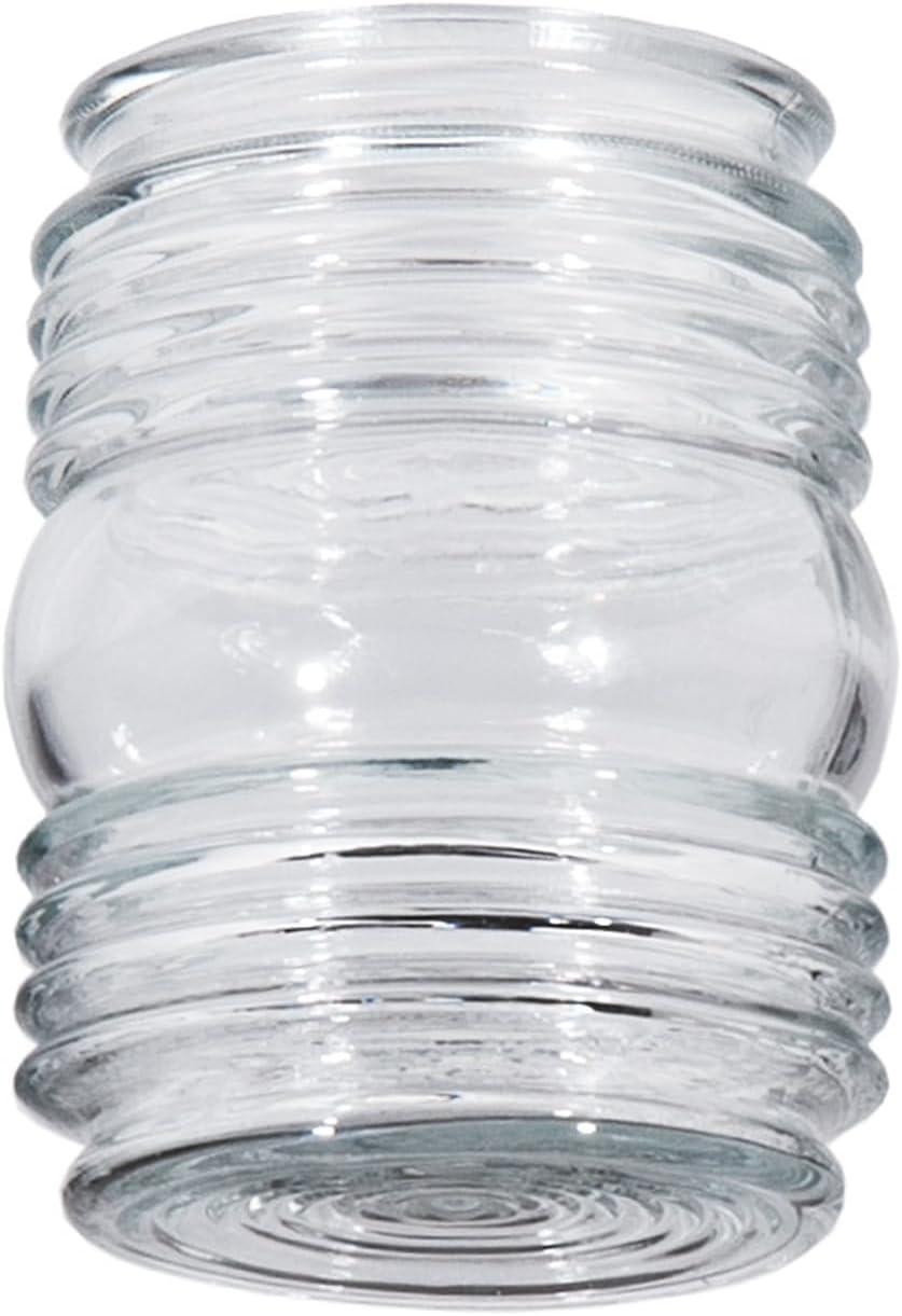 B&P Lamp® 4 1/2" Clear Retro Utility-Type Glass Shade