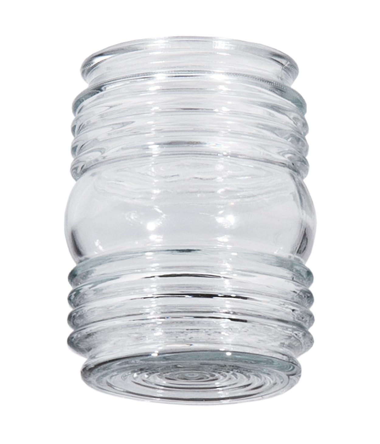B&P Lamp® 4 1/2" Clear Retro Utility-Type Glass Shade