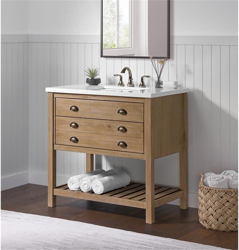 Martin Svensson Home Monterey 37" Wood Single Bathroom Vanity Driftwood