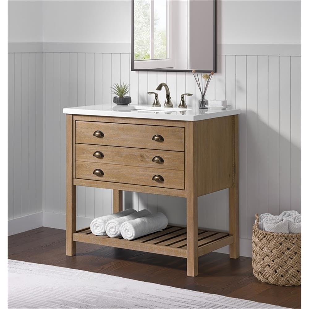 Martin Svensson Home Monterey 37" Wood Single Bathroom Vanity Driftwood