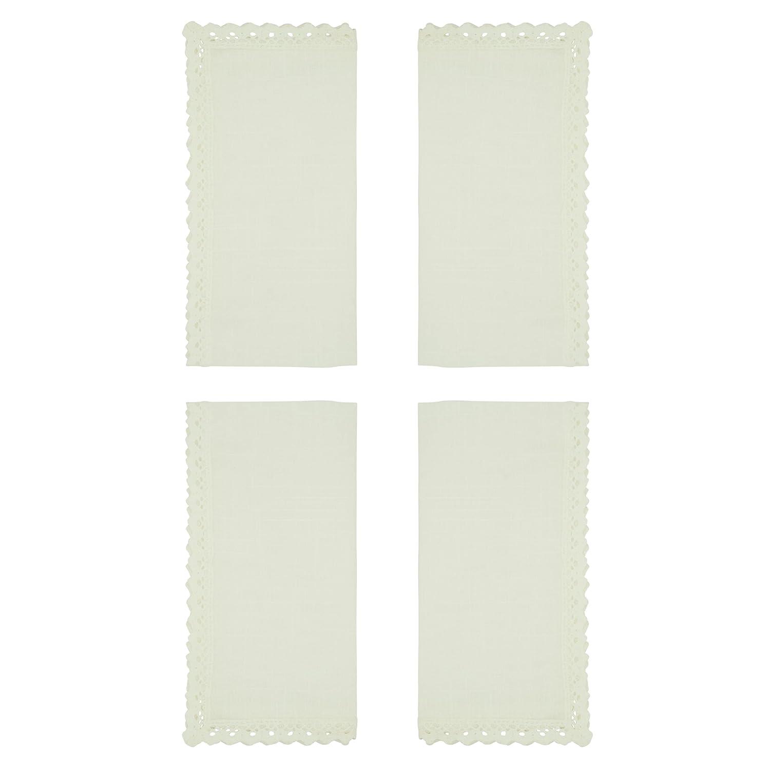 Saro Abilene Collection Polyester Square Napkin (Set of 4)