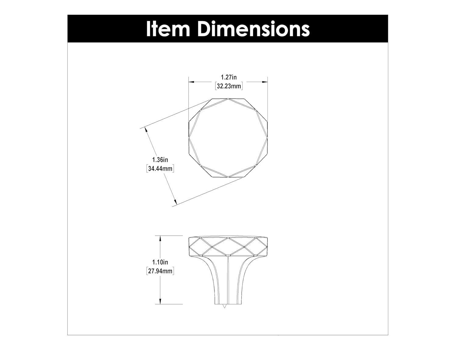Karat 1.25" Diameter Round Knob