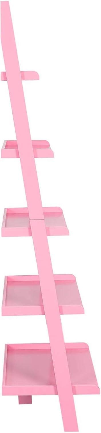 Convenience Concepts American Heritage Bookshelf Ladder, Light Pink