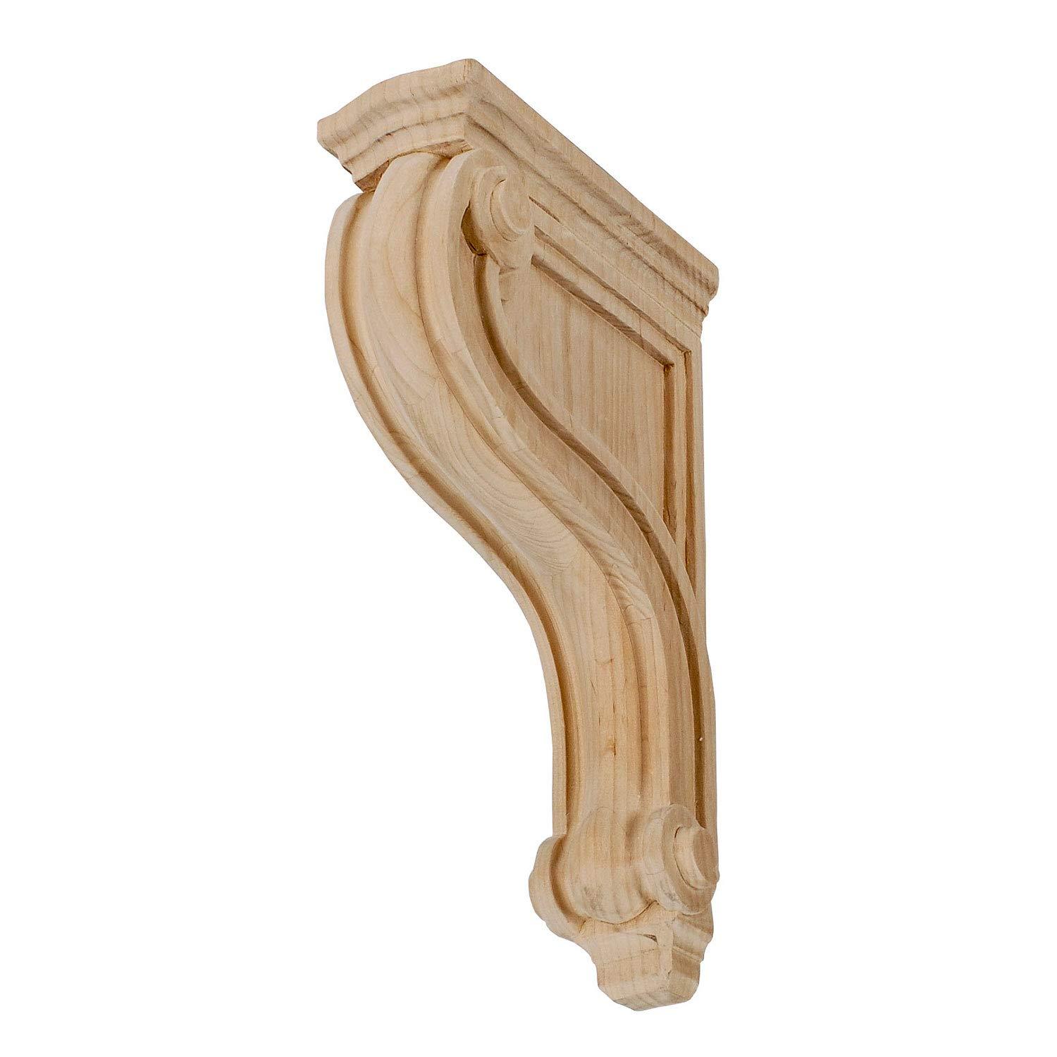 Architectural Products by Outwater L.L.C. 8 in x 2 in x 4-3/4 in Unfinished Small Solid Classic Traditional Plain Wood Corbel