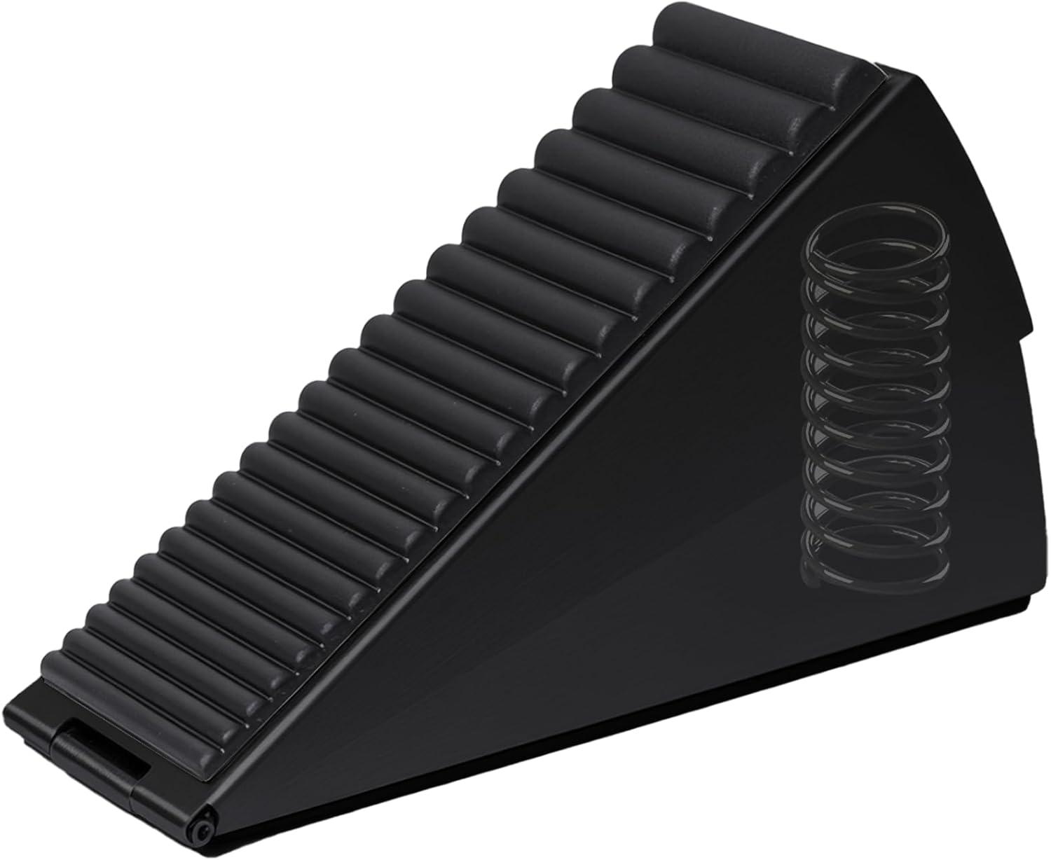 Large Door Stopper - Metal Door Wedge, Tall Door Stopper, Spring Rubber for Extra Strong Grip (Silver, 1 Pack)