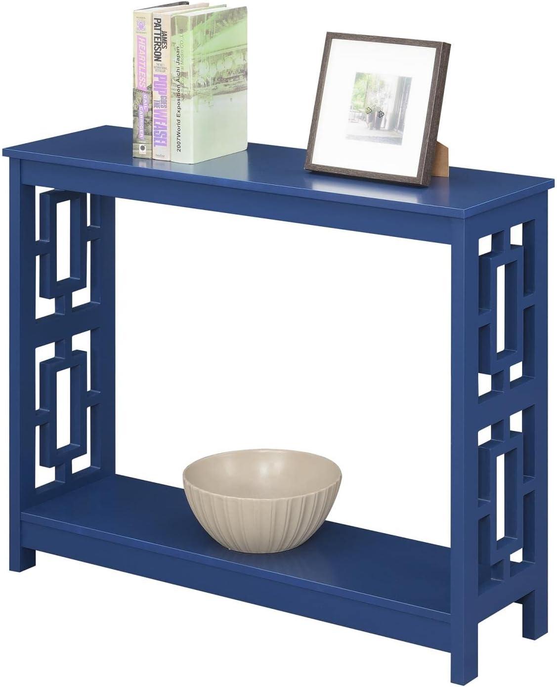 Convenience Concepts Town Square Console Table, Cobalt Blue