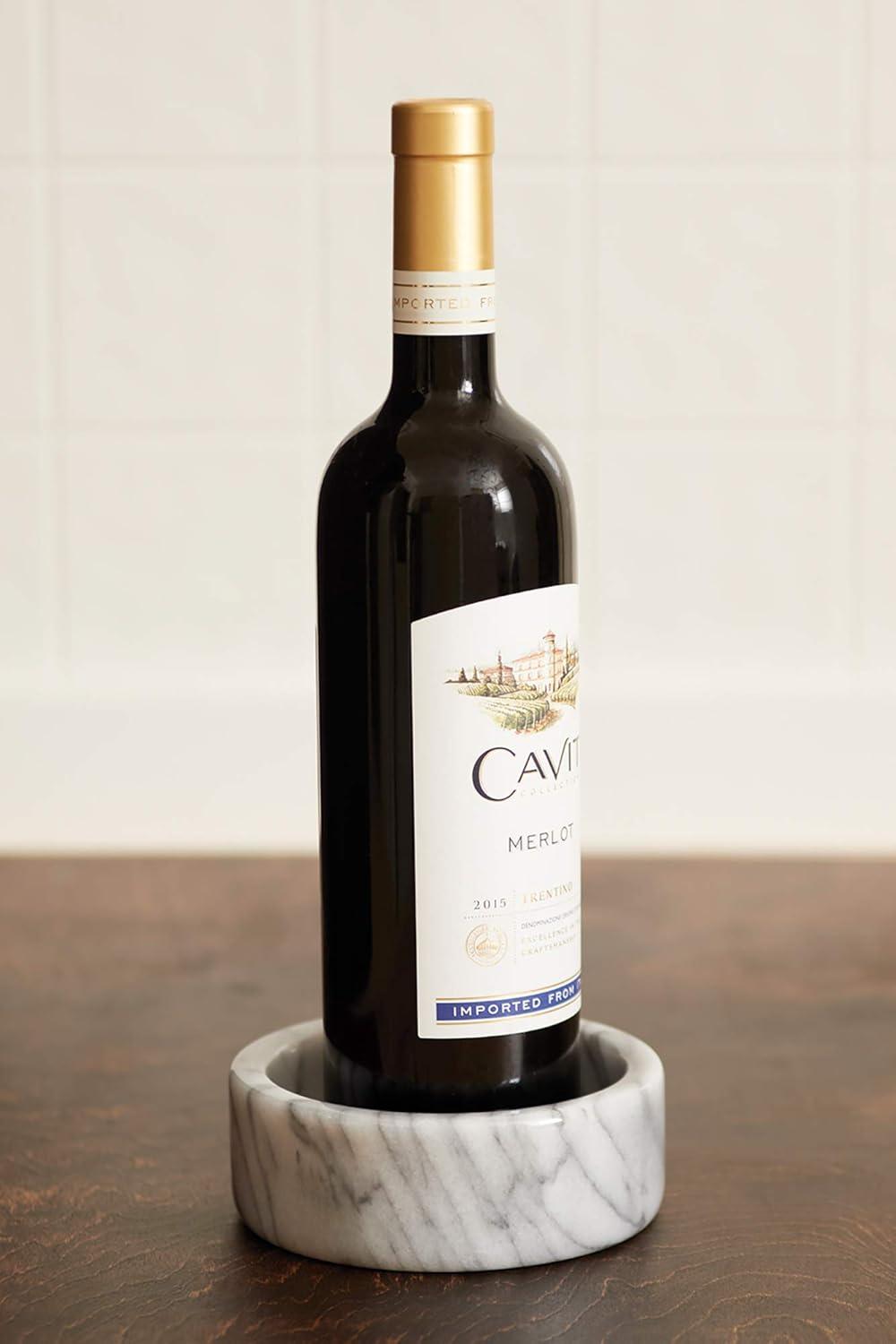 Fox Run Marble Wine Stand, White