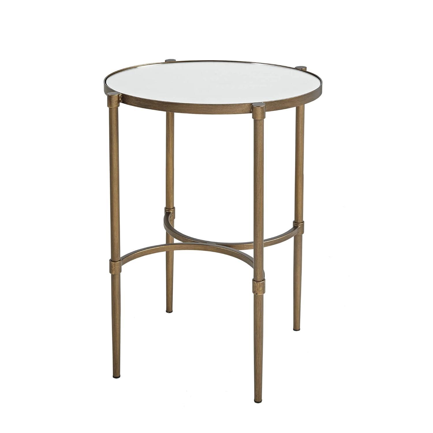 Martha Stewart Martha Stewart Lia Mirrored Top Oval Accent Table
