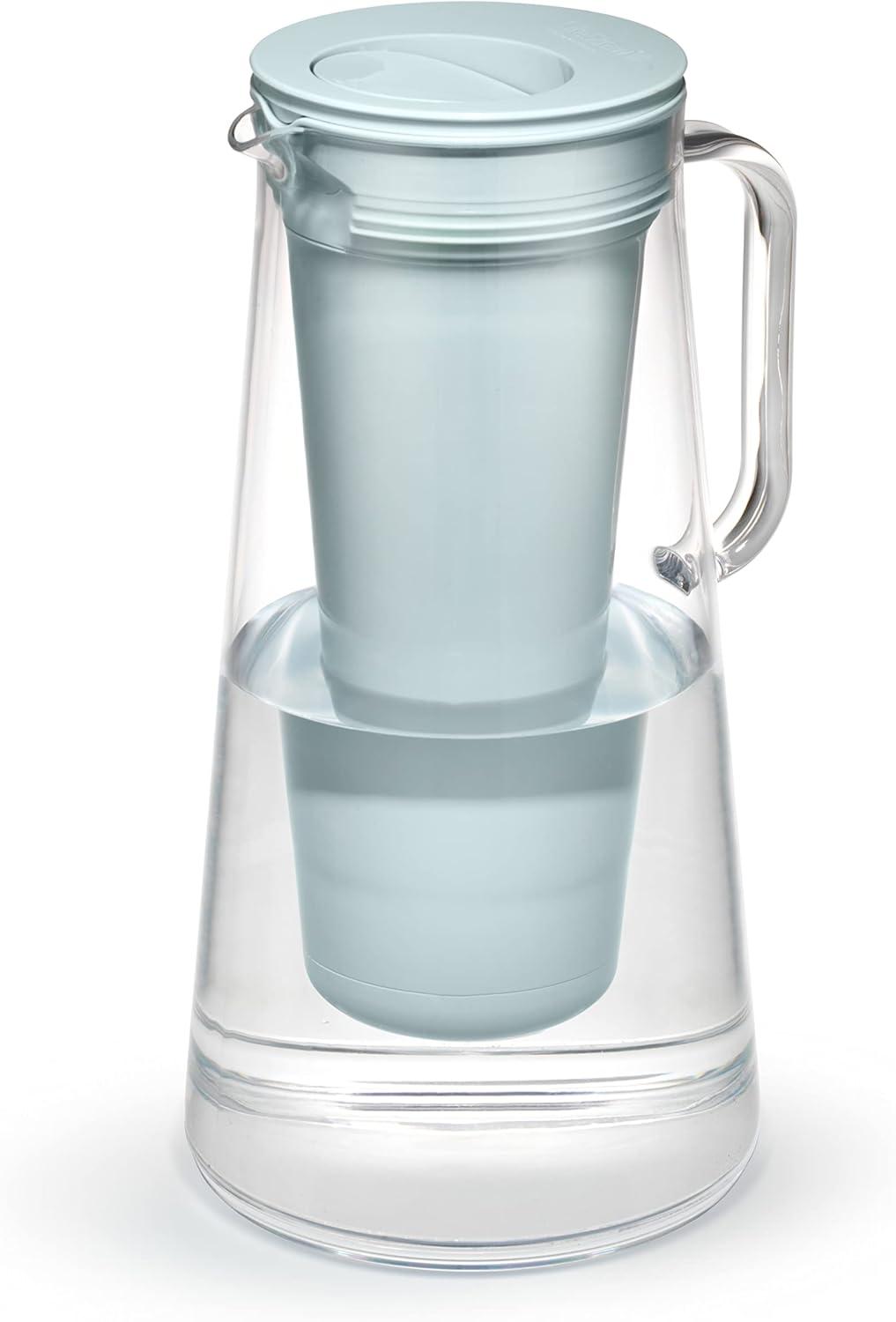 LifeStraw Home 10 Cup Plastic Water Filter Pitcher Seafoam