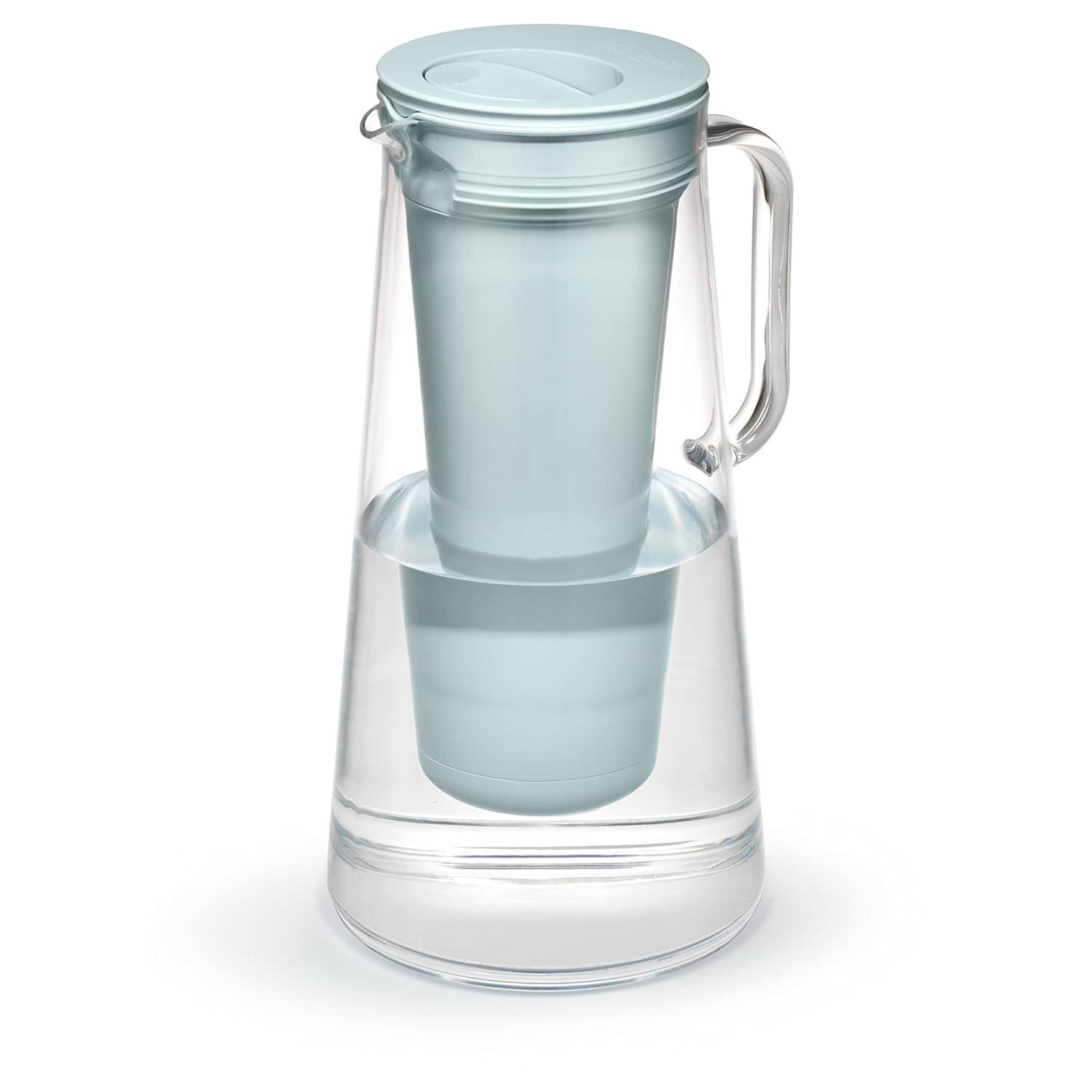 LifeStraw Home 10 Cup Plastic Water Filter Pitcher Seafoam