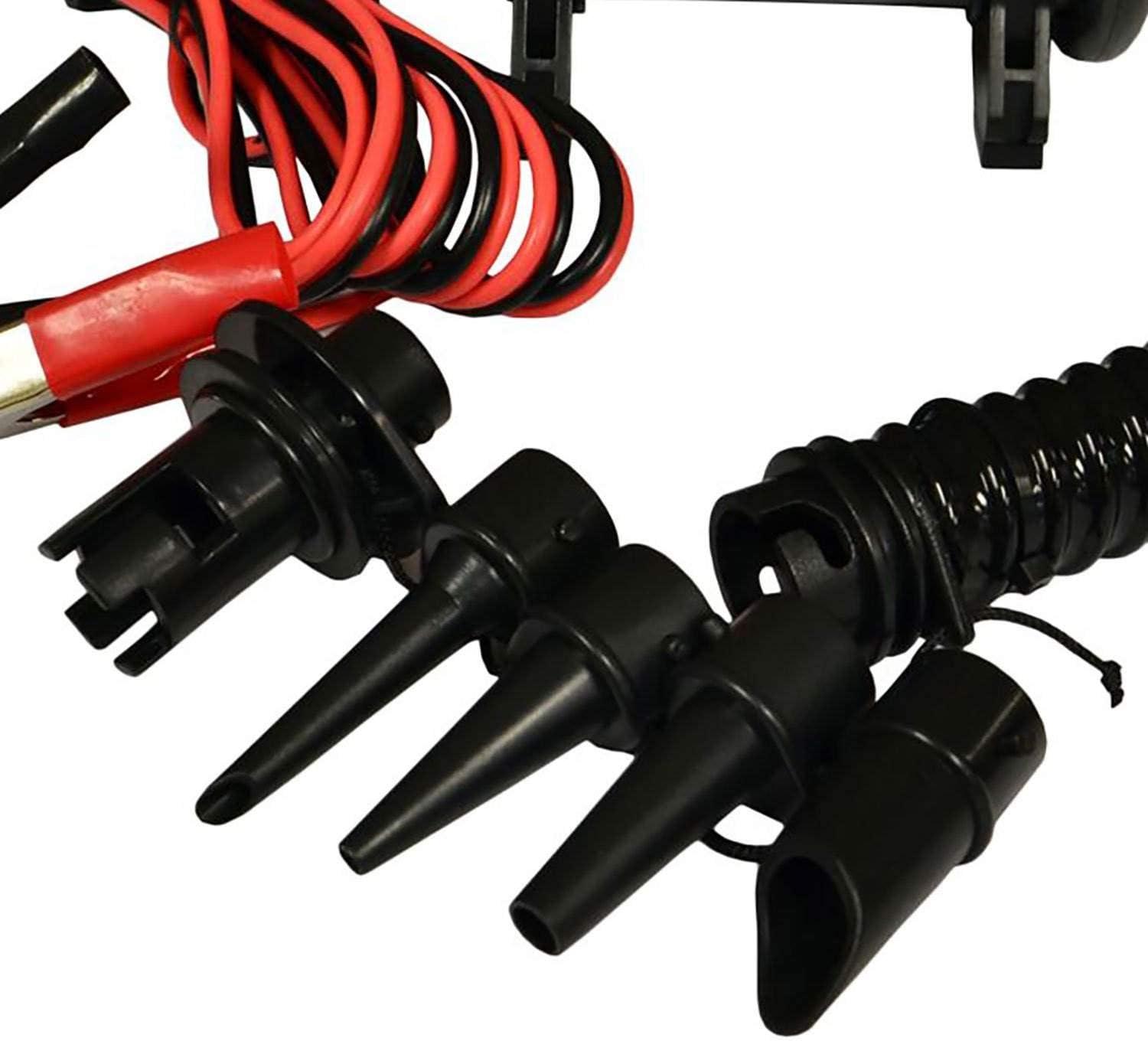 12V Black High Pressure Inflator/Deflator with Alligator Clips